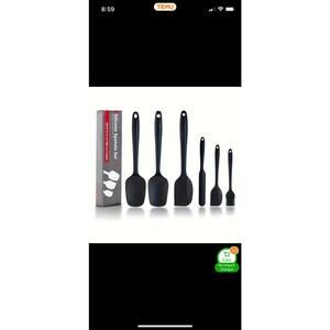 Silicone Spatula Set of 6 Pieces Kitchen Utensils for Cooking Baking and Mixing